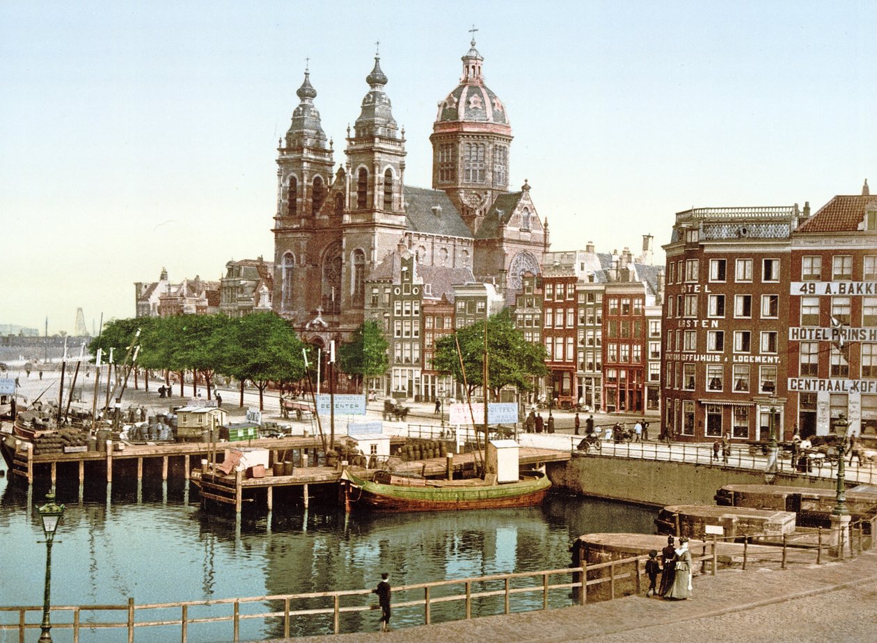 Saint Nicholas Basilica, Amsterdam, pub. ca. 1900 af Dutch Photographer