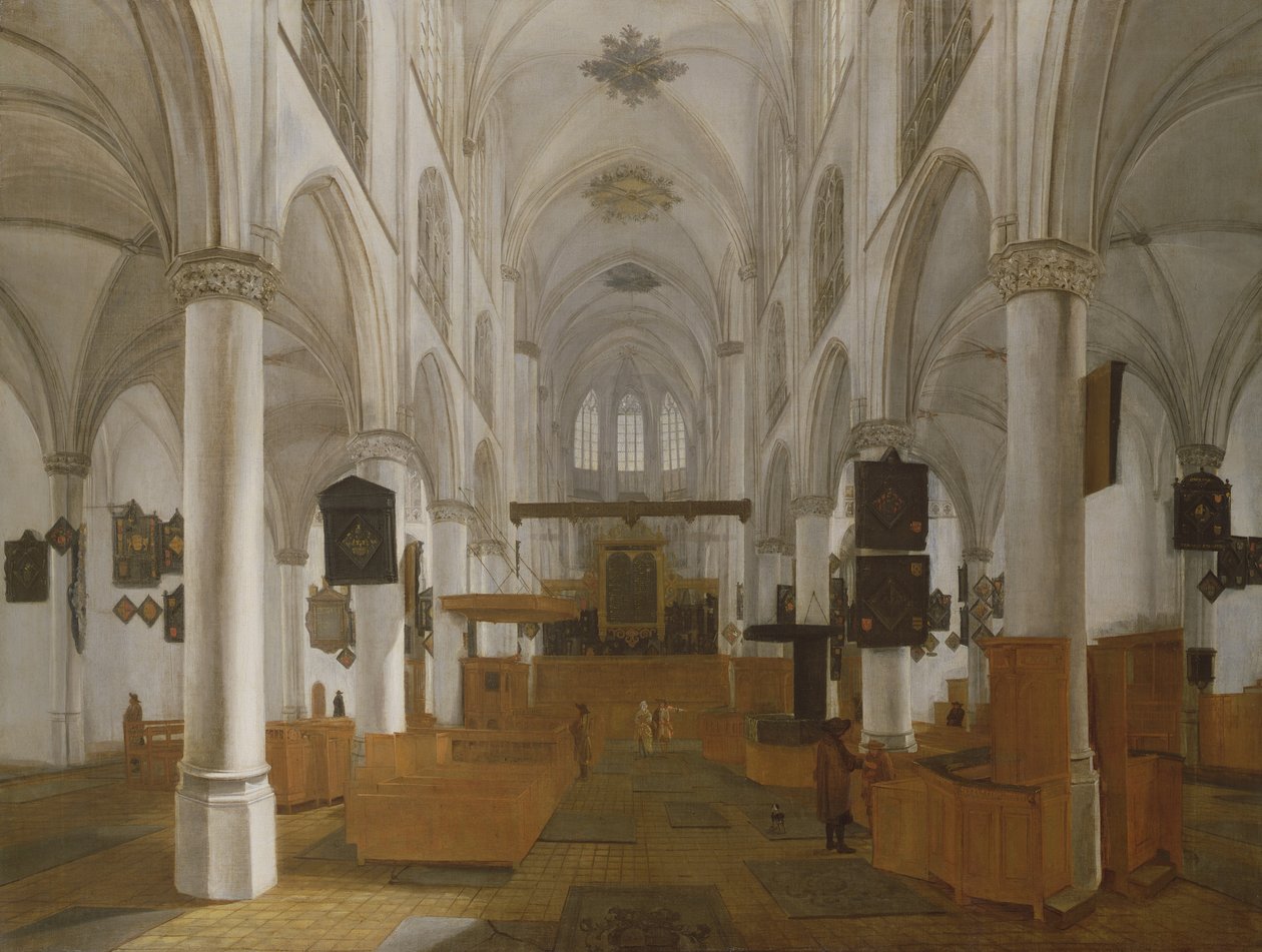 Et interiør af St. Gertruds kirke i Bergen Op Zoom, ca. 1650 (maleri) af Dutch School