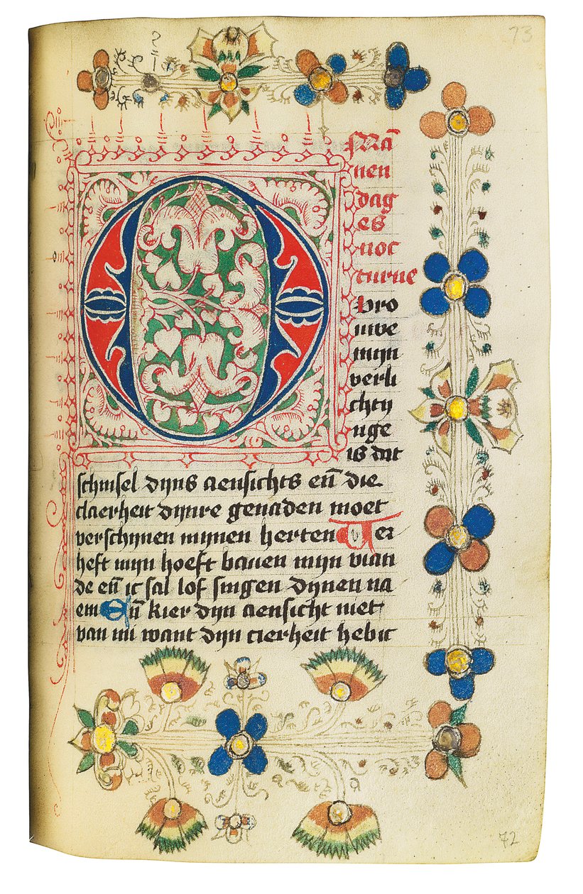 Timebog og bønnebog på hollandsk, Nedre Rheinland, Emmerich, Cleves, ca. 1480 af Dutch School