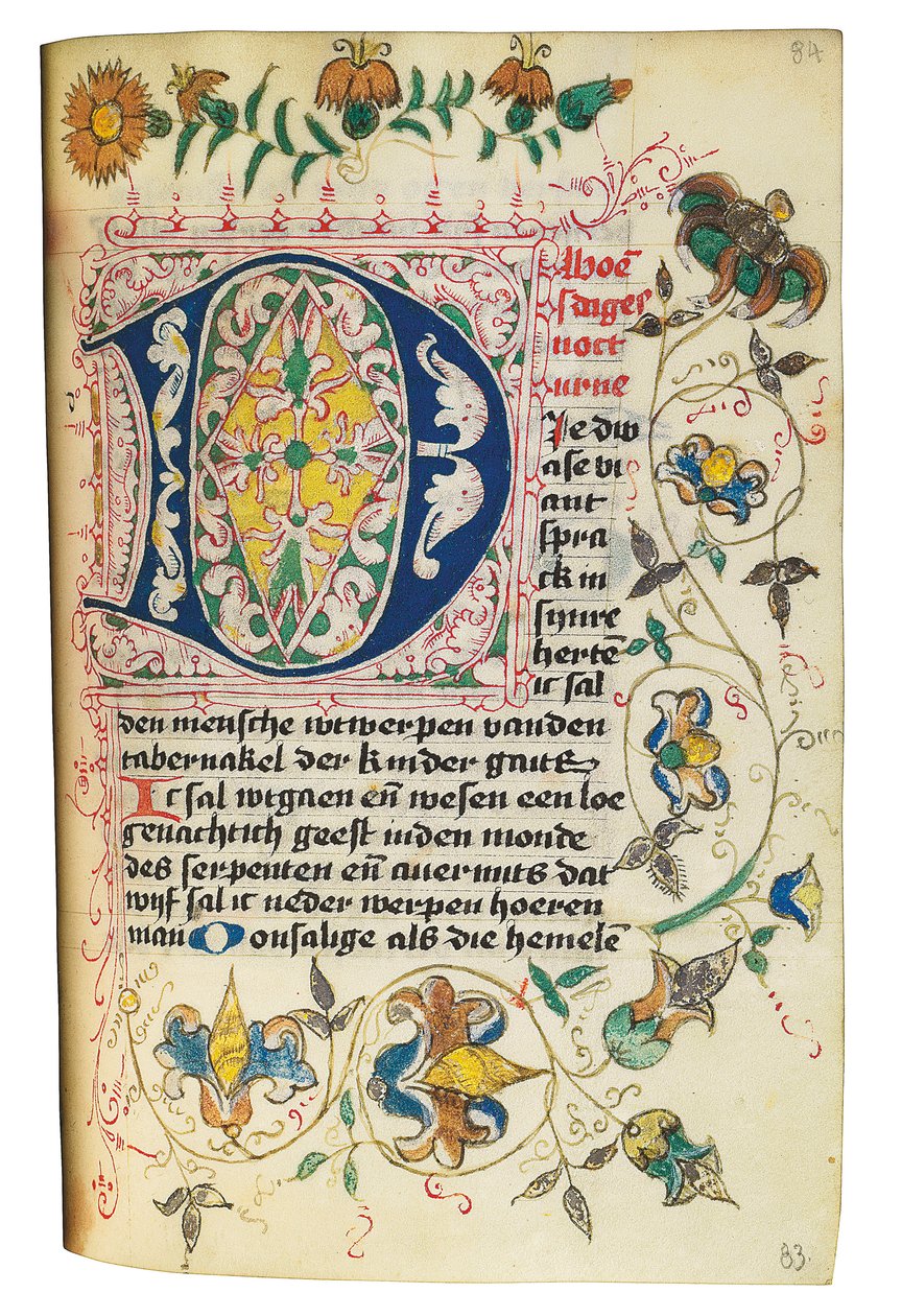 Timebog og bønnebog på hollandsk, Nedre Rheinland, Emmerich, Cleves, ca. 1480 af Dutch School