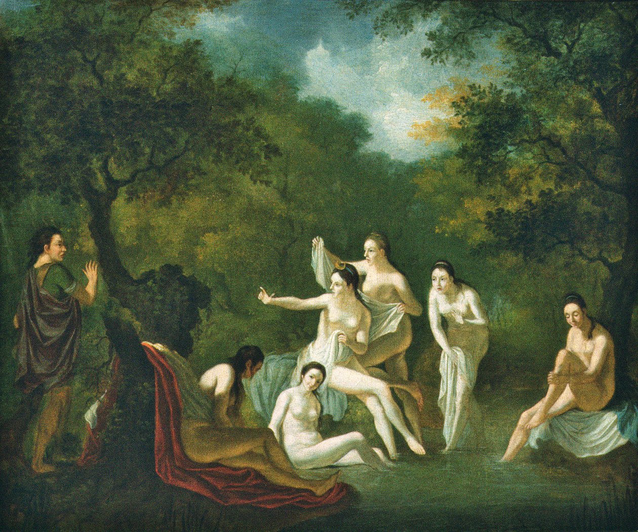 Diana og Actaeon af Dutch School