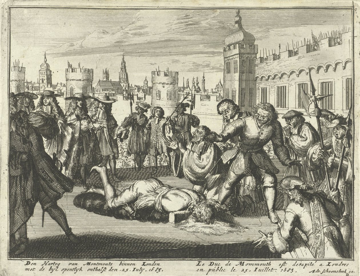 Henrettelse af hertugen af Monmouth, 15. juli 1685 af Dutch School