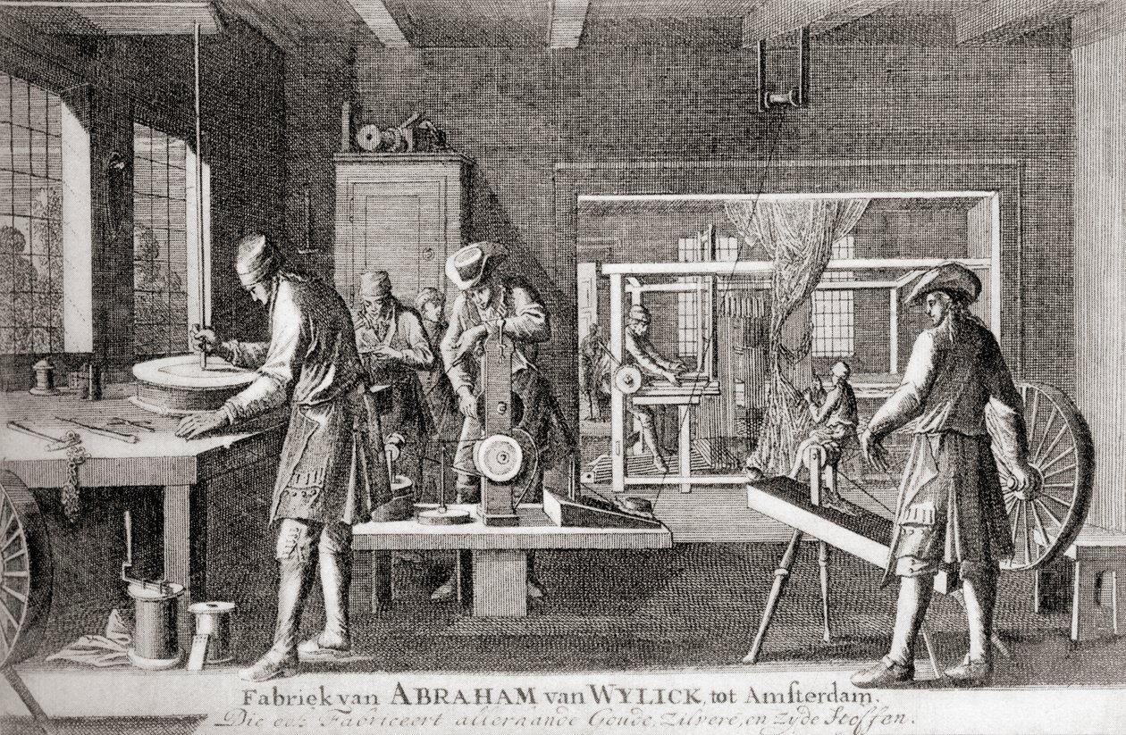 Abraham van Wylicks fabrik, Amsterdams silkeindustri, fra 