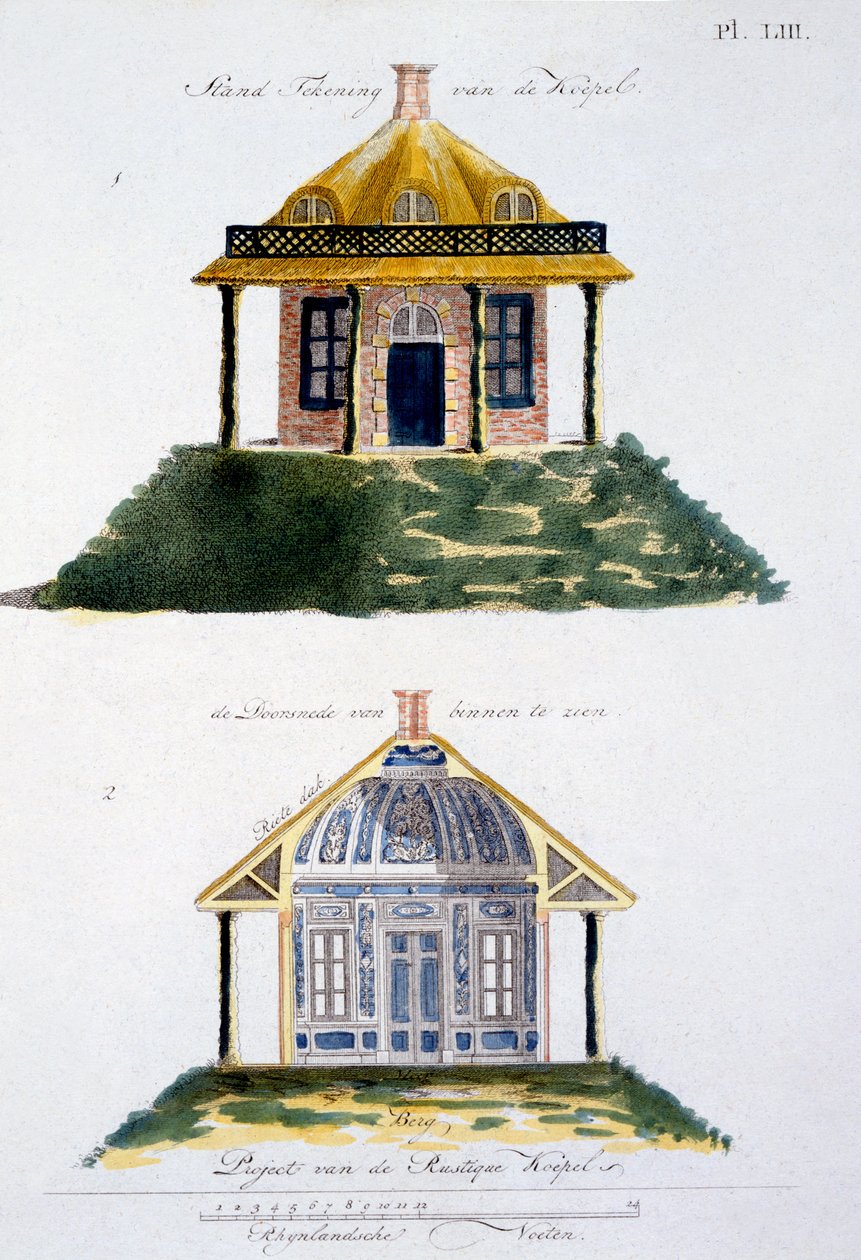 Havepynt fra Magazine of Garden Gems af G. van Laar, udgivet 1802 af Dutch School