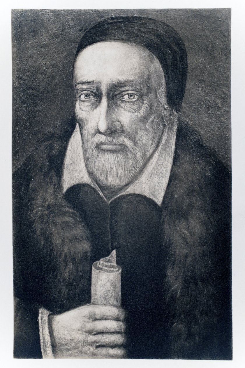 George Buchanan (1506-1582) fra James I og VI, trykt af Manzi Joyant & Co. Paris, 1904 (collotype) af Dutch School