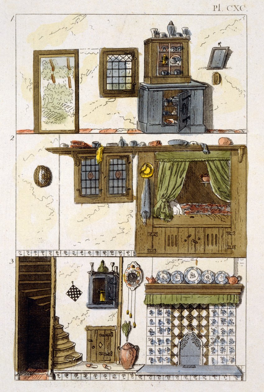 Illustration fra Magazine of Garden Gems af G Van Laar, 1802 af Dutch School