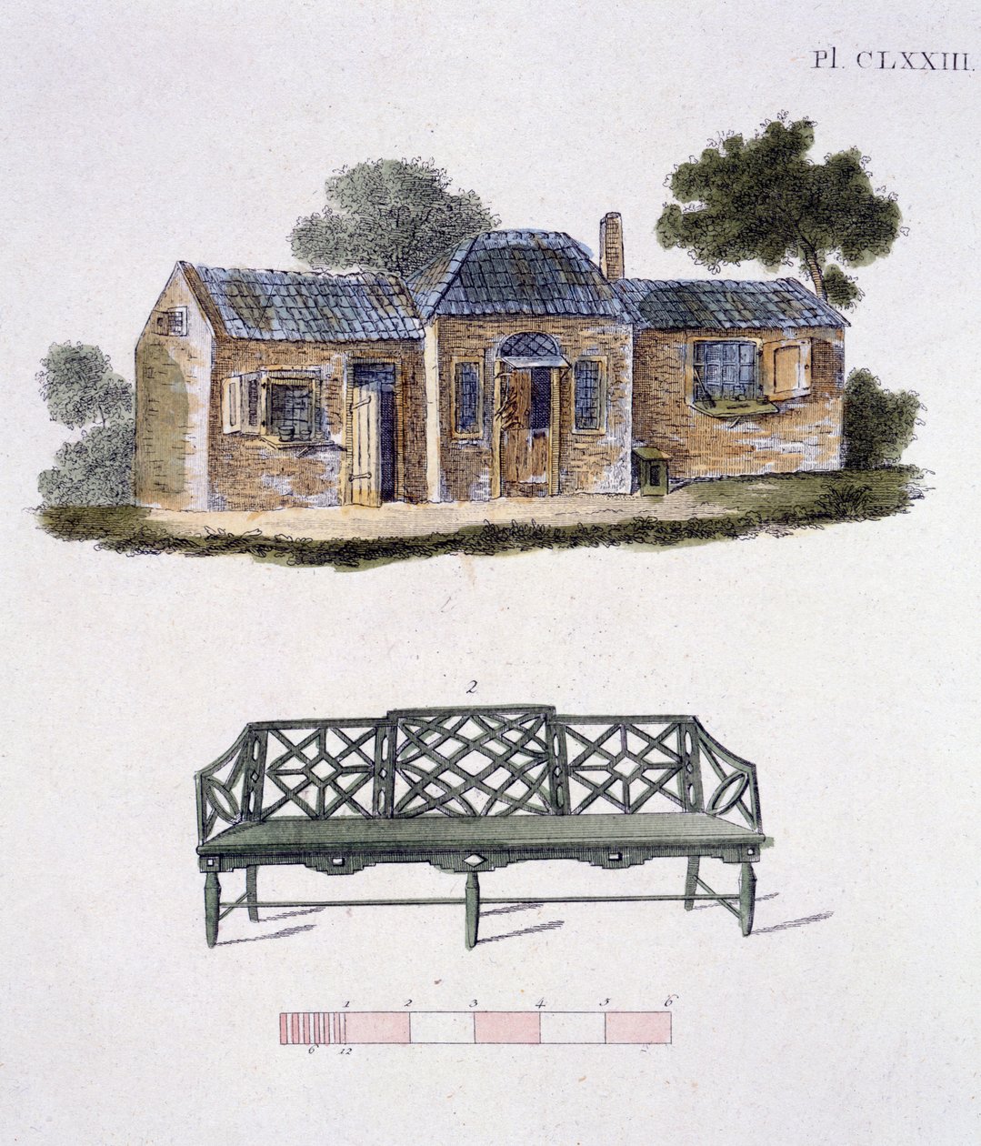 Illustration fra Magazine of Garden Gems af G Van Laar, 1802 af Dutch School