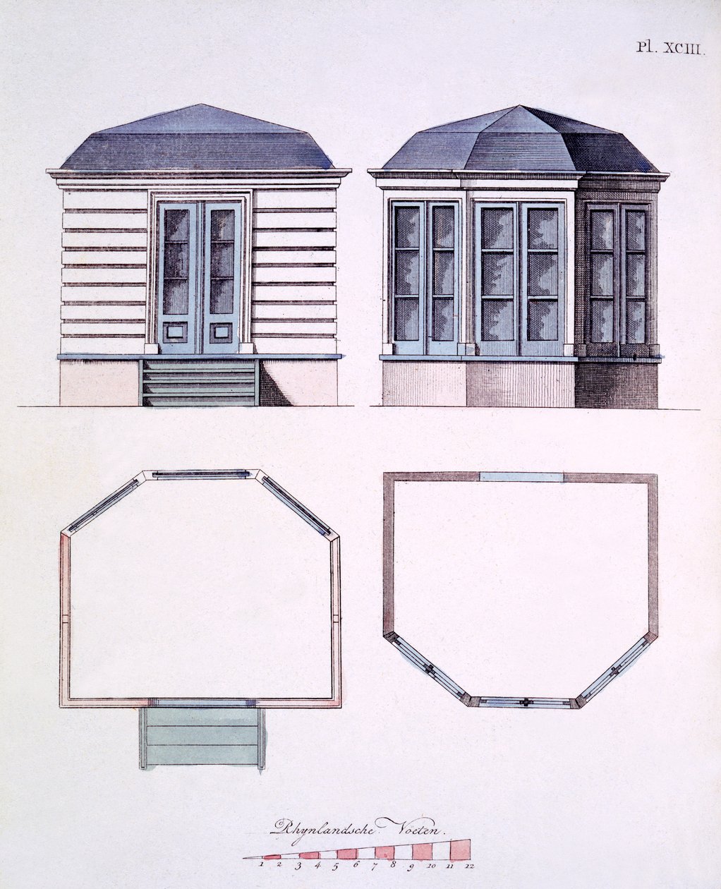 Illustration fra Magazine of Garden Gems af G Van Laar, 1802 af Dutch School