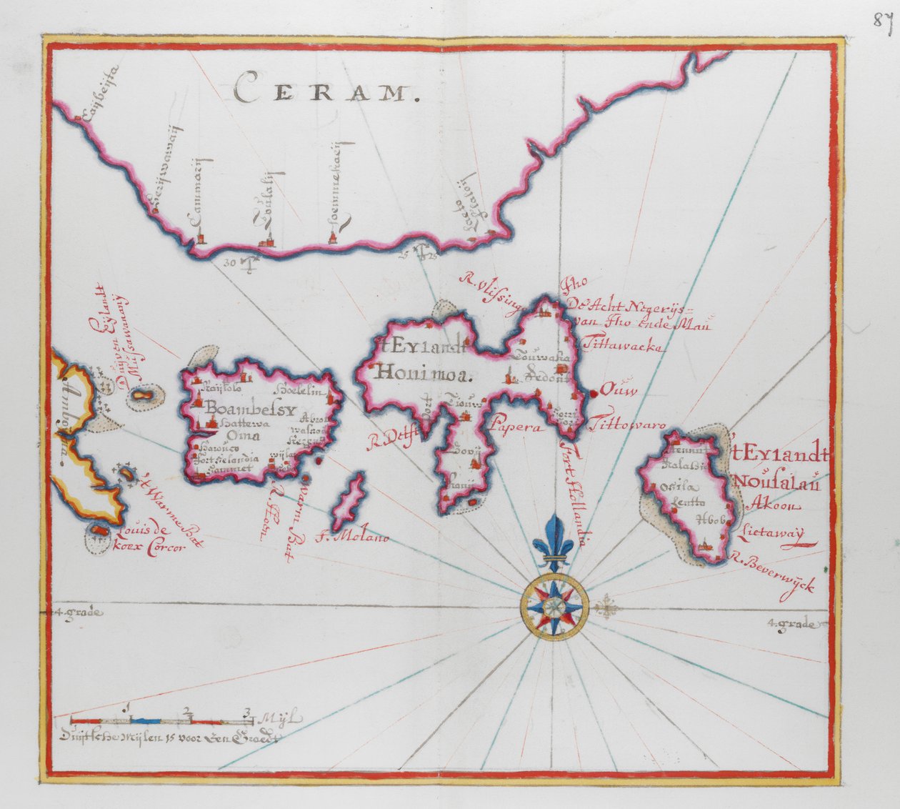 Øen Ceram (Seram), Indonesien. af Dutch School
