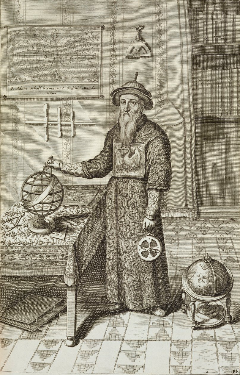 Johann Adam Schall von Bell (1591-1666) fra Kina Illustreret af Athanasius Kircher (1601-80) 1667 af Dutch School