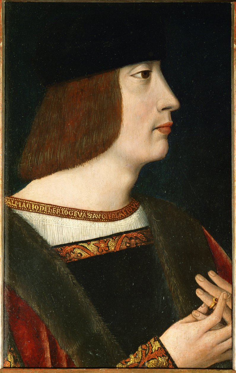 Philibert II, hertug af Savoyen, Margarete af Østrigs anden mand (maleri på træ) af Dutch School