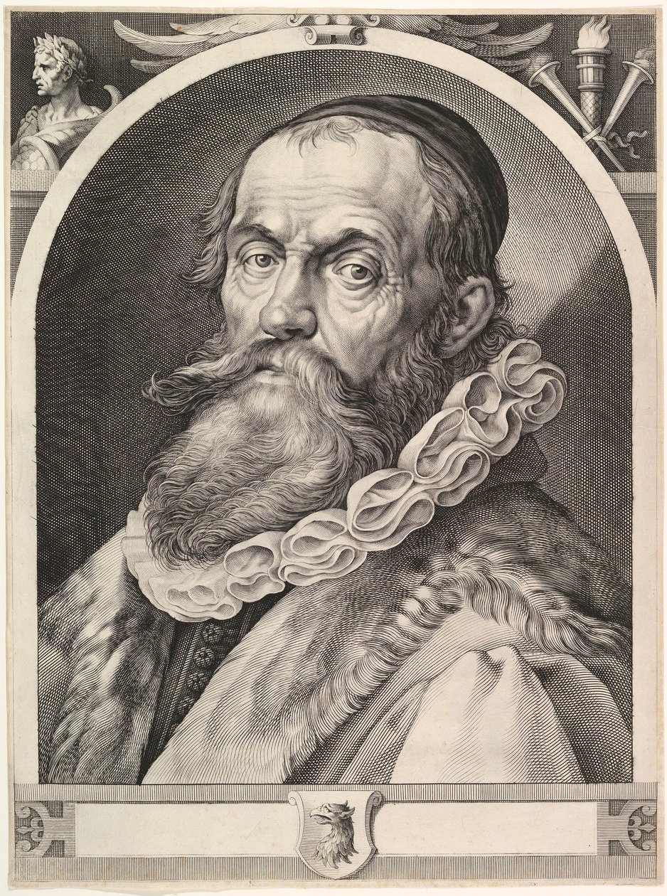 Portræt af Hendrick Goltzius, pub. 1617. af Dutch School