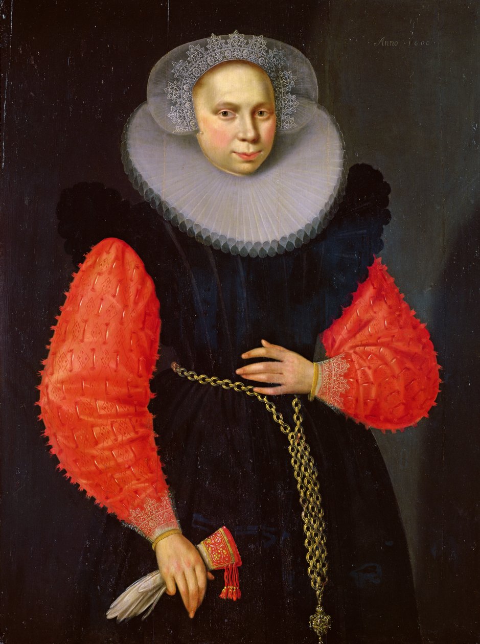 Portræt af en kvinde, 1600 af Dutch School