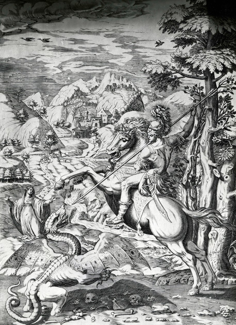 Sankt Georg og dragen, 1500-tallet af Dutch School