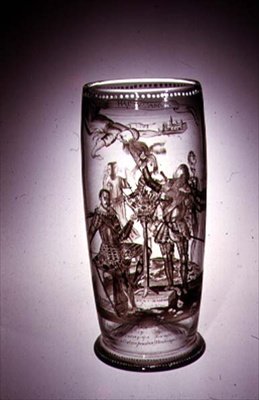 Sepia emaljeret pukkel, tidligt 17. århundrede (glas) af Dutch School