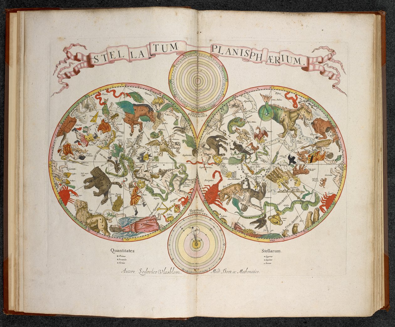 Stellatum Planisphaerium, En planisfære med stjernetegn af Dutch School