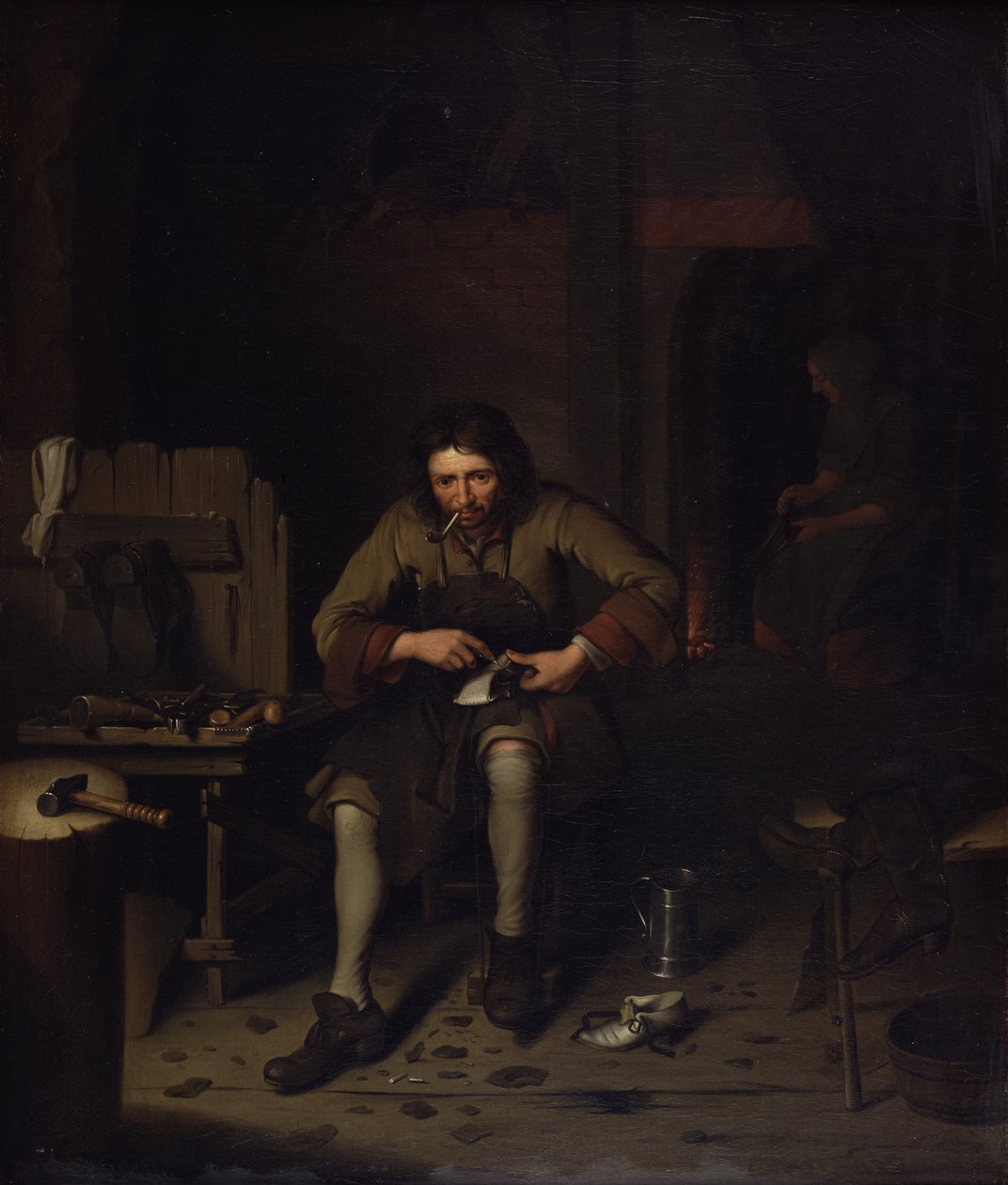 Skomageren, ca. 1675 af Dutch School