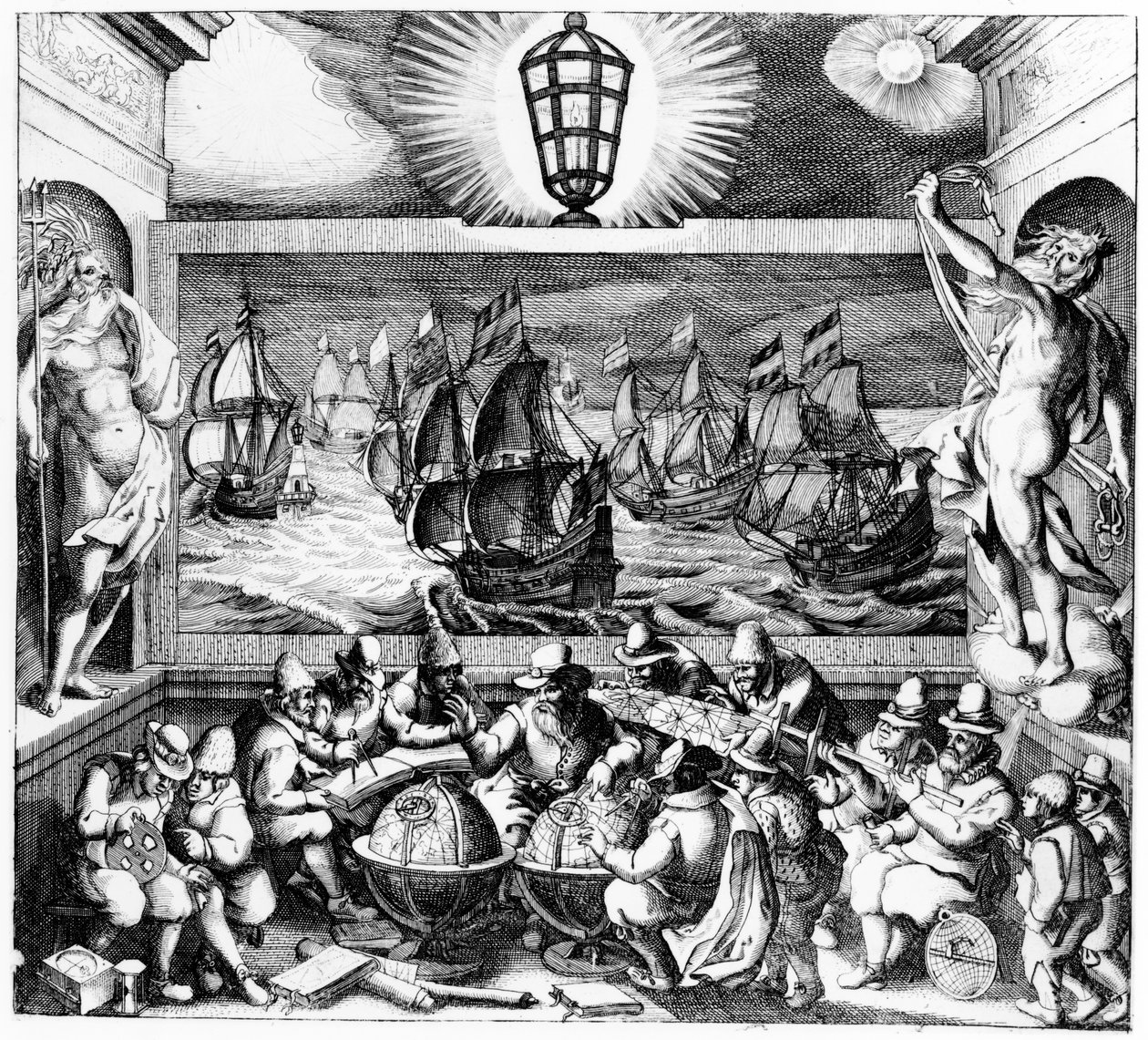 Navigationens lys, 1608 af Dutch School