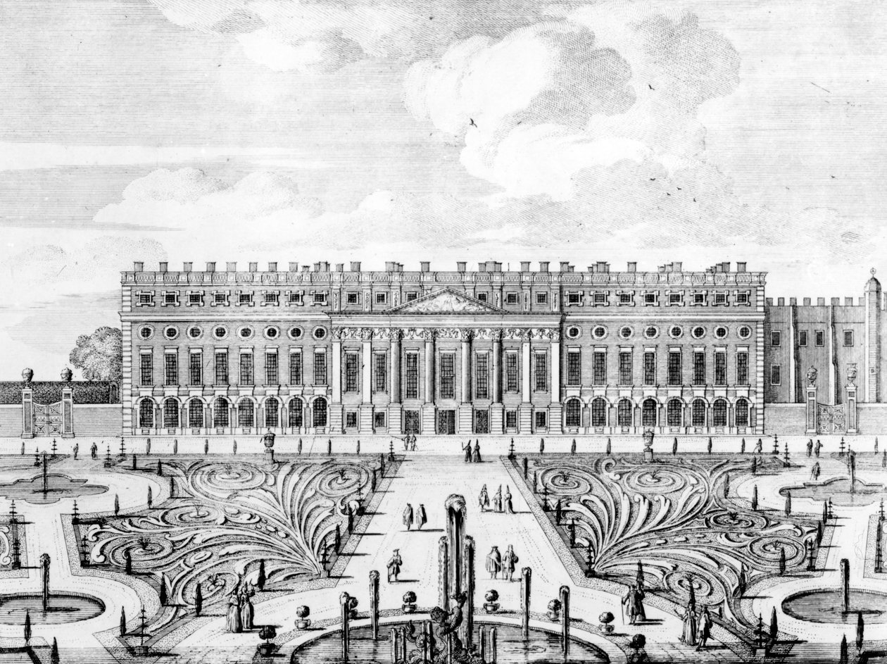 Den sydlige facade af Hampton Court af Dutch School