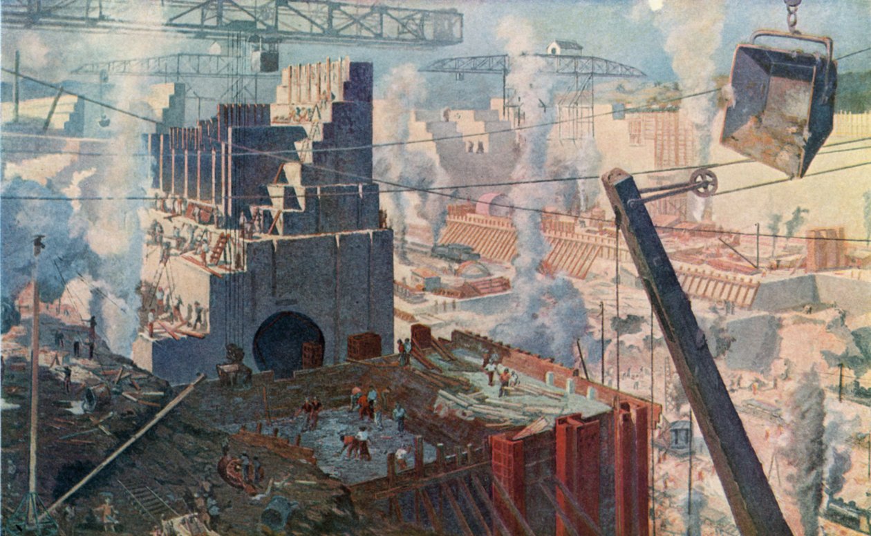 Bygningen af Panamakanalen af Dutch School