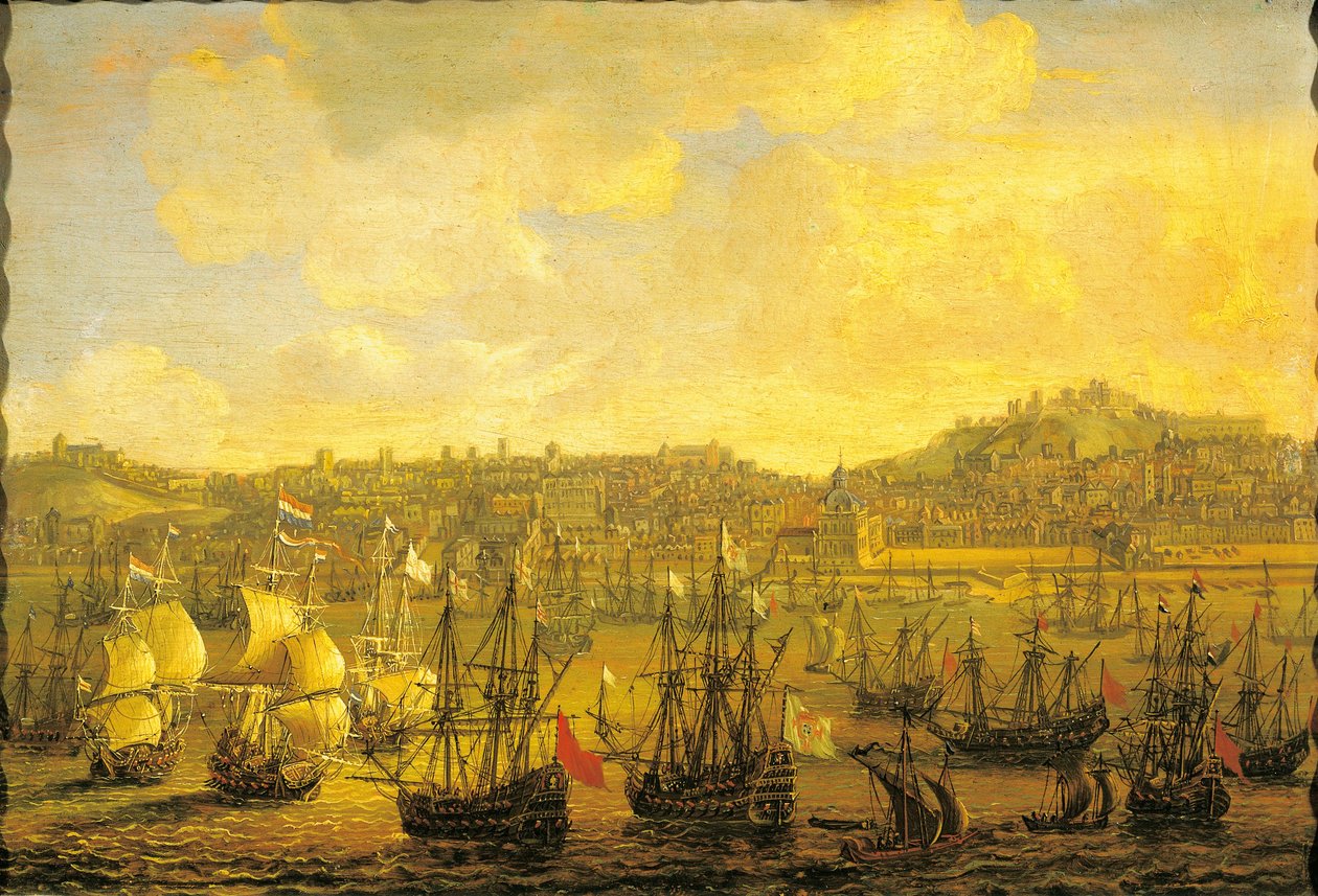 Udsigt over byen Lissabon af Dutch School