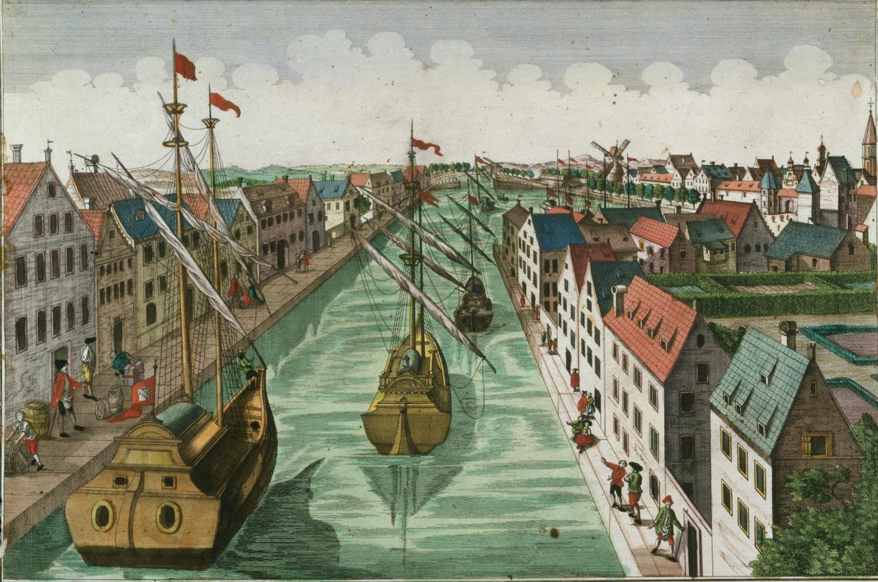 Udsigt over Kettle Gate i Delft af Dutch School