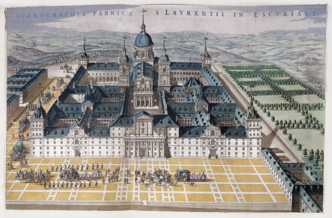 Udsigt over Madrid Escorial, ca. 1662-5 af Dutch School