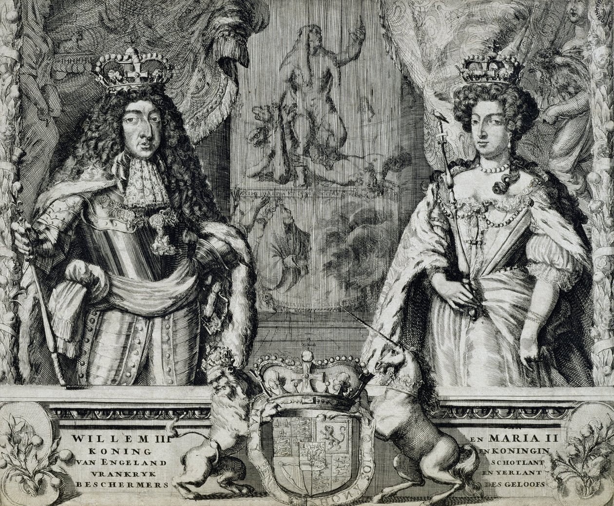 William III (1650-1702) og Mary II (1662-94), ca. 1688-94 af Dutch School