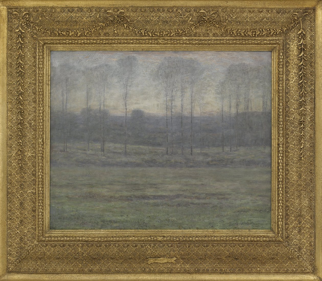 Daggry: maj, 1897-98 (olie på træpanel) af Dwight William Tryon