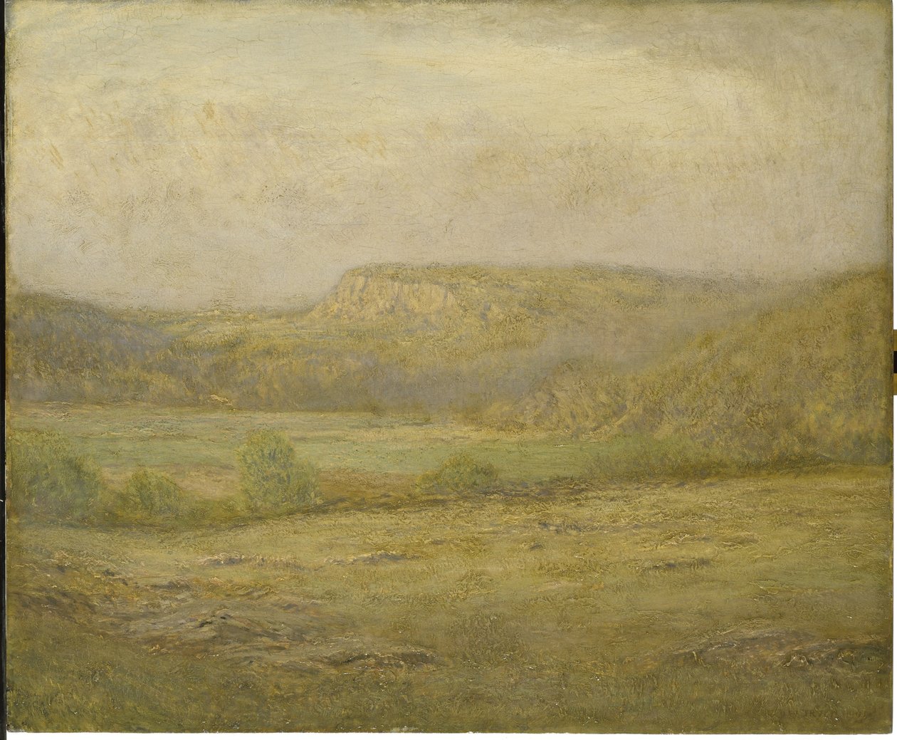 New England Hills, 1901 (olie på træpanel) af Dwight William Tryon