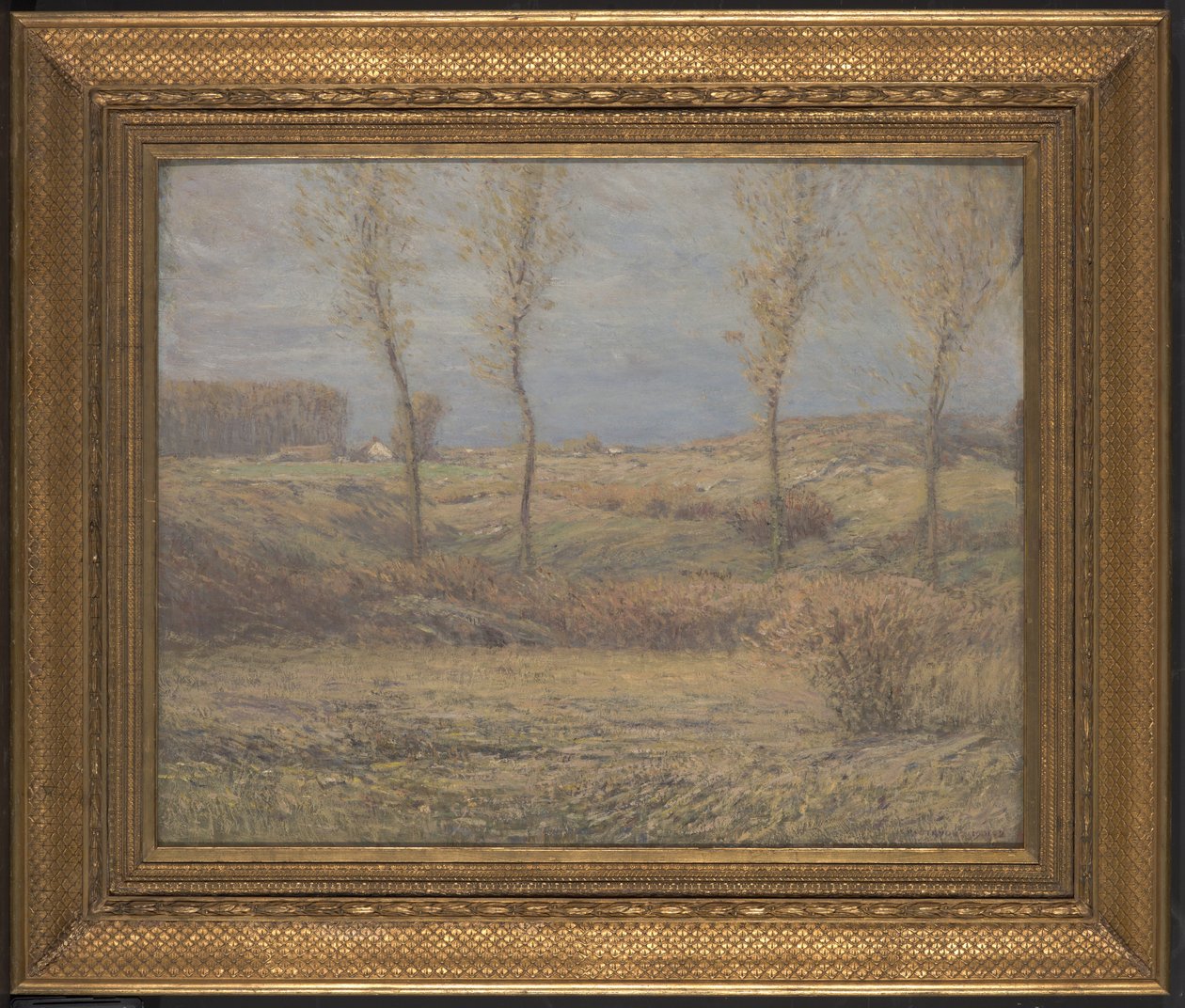 november morgen (olie på panel) af Dwight William Tryon