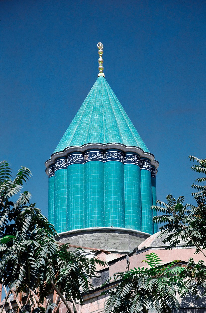 Udsigt over tekke (eller Sufi khanqah) i Mevlana, reserve for de hvirvlende dervisher af Dynasty Seljuq