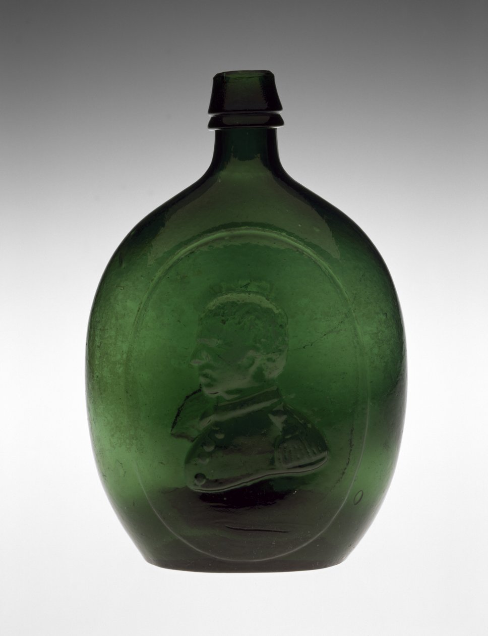 Figurkolbe, ca. 1847 (blyfrit glas) af Dyottville Glass Works
