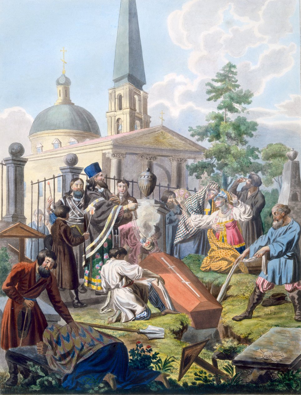 Begravelsen, 1812-13 af E. Karnejeff
