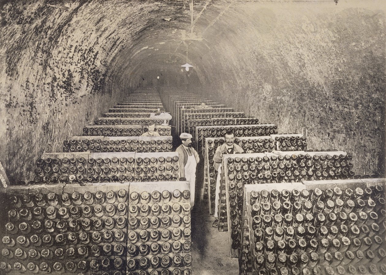 Drejeflasker, fra "La France Vinicole", udgivet af Moet und Chandon, Epernay (fotolitho) af E.M. Choque