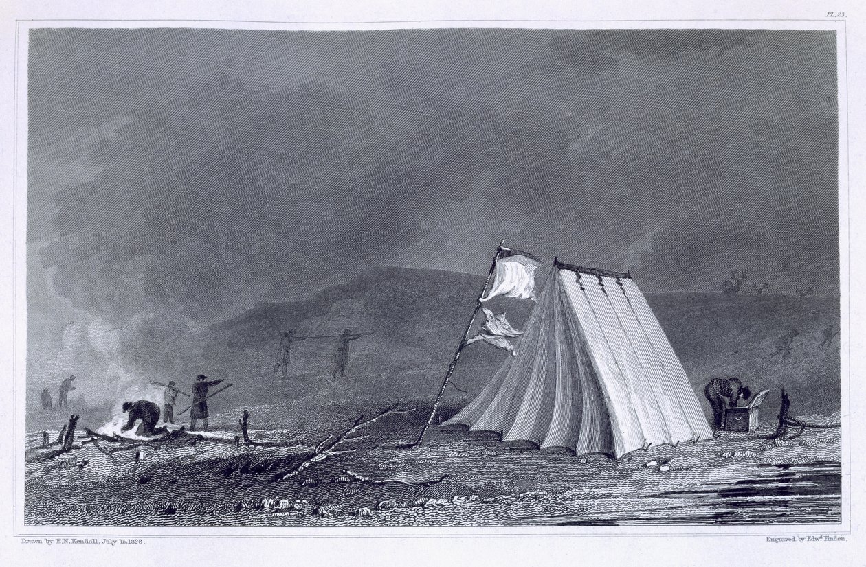 Encampment in Browell Cove, 15. juli 1826, fra 