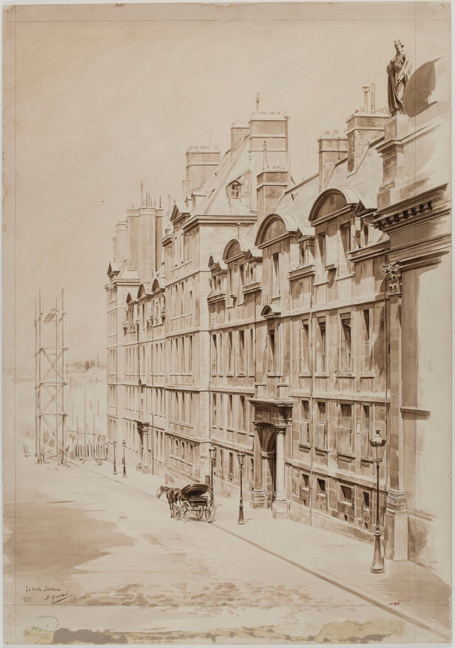 Det gamle Sorbonne, Paris af E. A. Cabanié