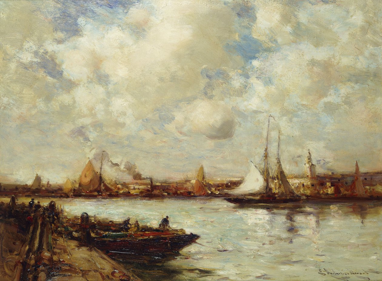 Havnen, Southampton, af E. Aubrey Hunt