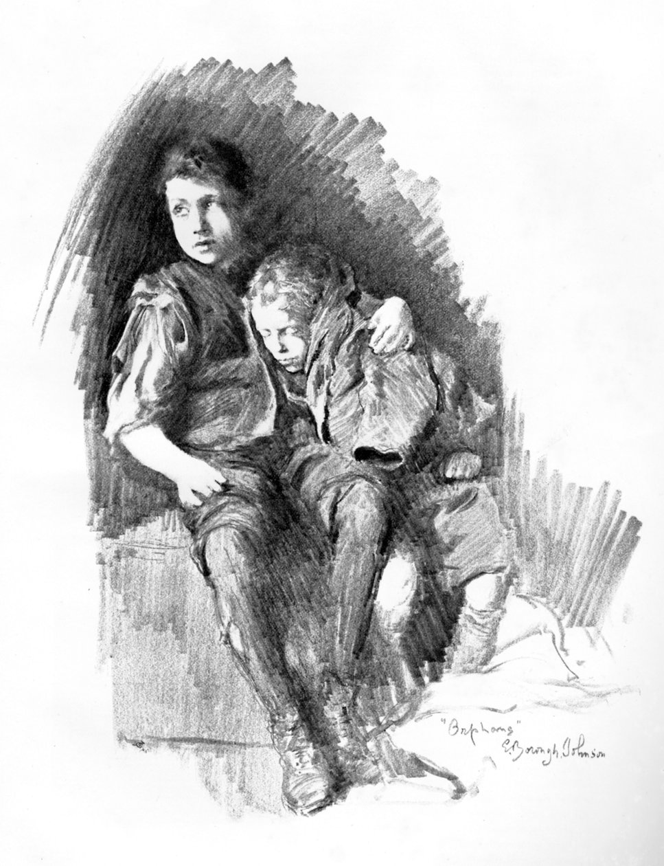 Forældreløse, 1898 af E. Borough Johnson