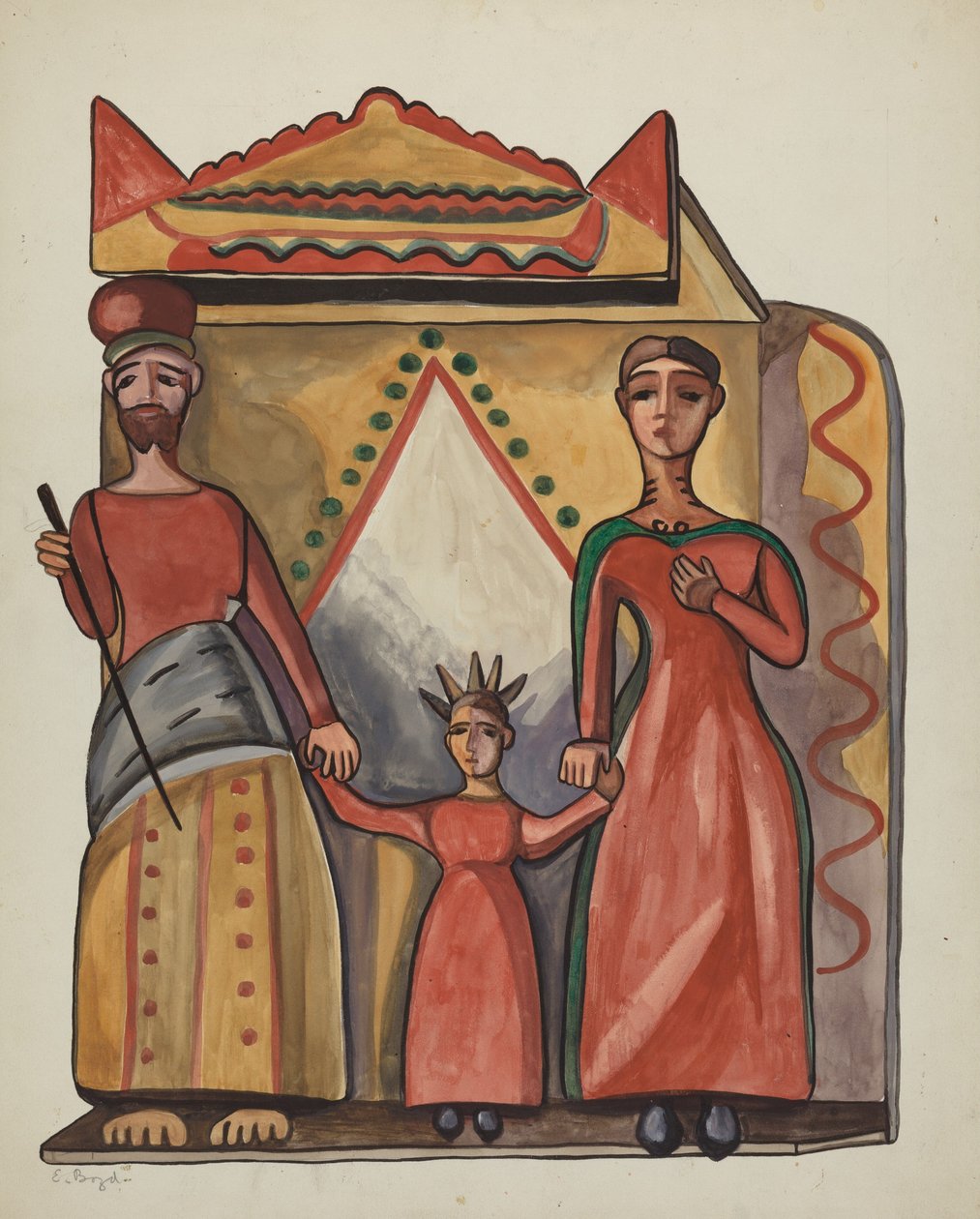 Bulto - Hellig Familie af E. Boyd