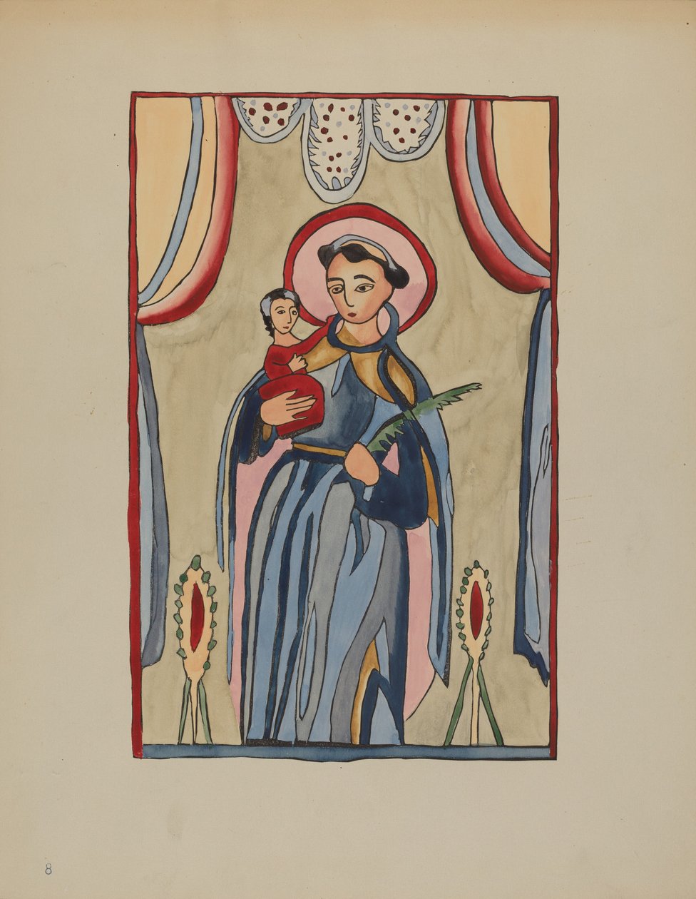 Panel fra Altar Piece of San Antonio, ca. 1936. af E. Boyd