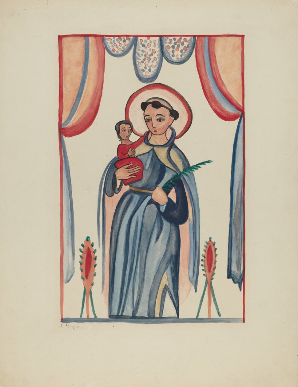 Panel fra Altar Piece of San Antonio, ca. 1936. af E. Boyd
