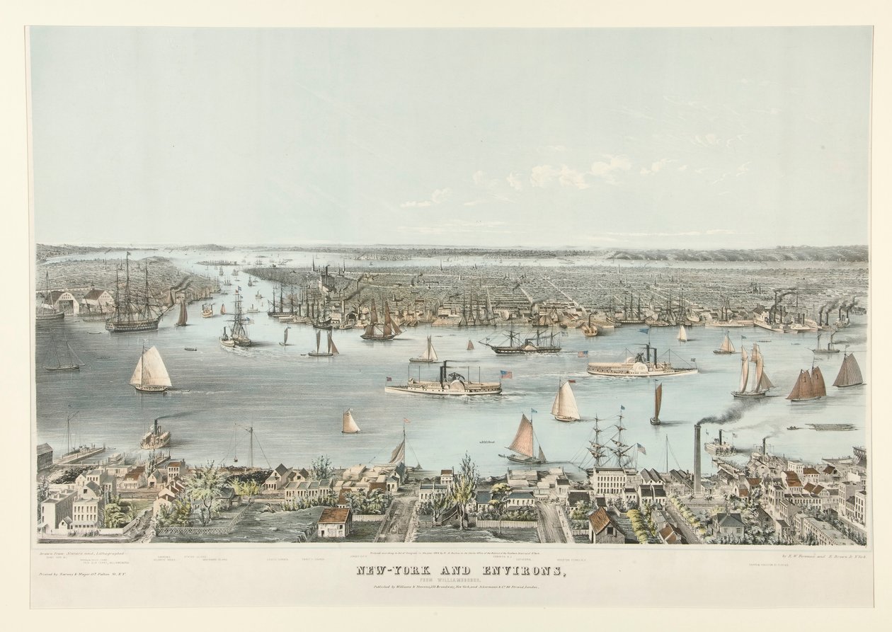 New-York og Omegn, fra Williamsburgh af E. Brown