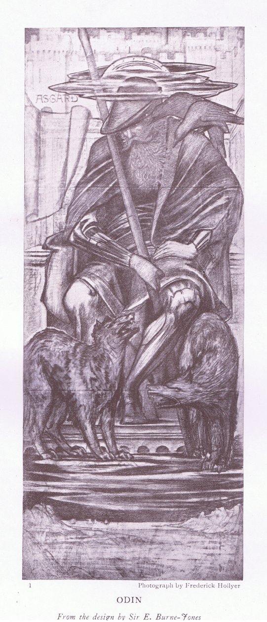 Odin-et design af E Burne Jones, 1920
