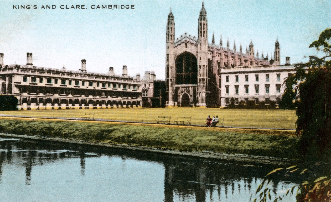 Kings and Clare Colleges, Cambridge, Cambridgeshire, begyndelsen af det 20. århundrede. af E. Dennis