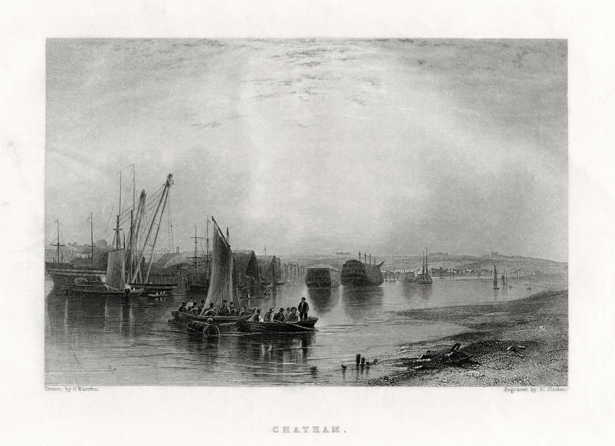 Chatham, Kent, 1860 af E. Finden