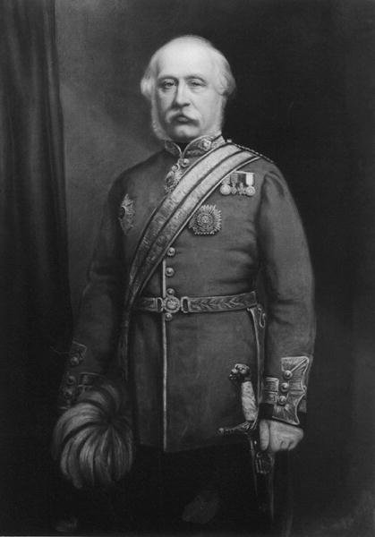 Sir James Yorke Scarlett (1799-1871) 1861 (pastel på papir) (s/h foto) af E. Goodwyn Lewis