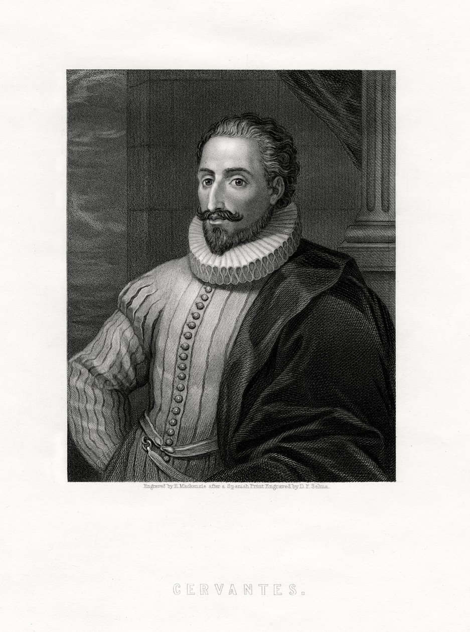 Miguel de Cervantes, spansk romanforfatter, digter og dramatiker, 1800-tallet af E. Mackenzie