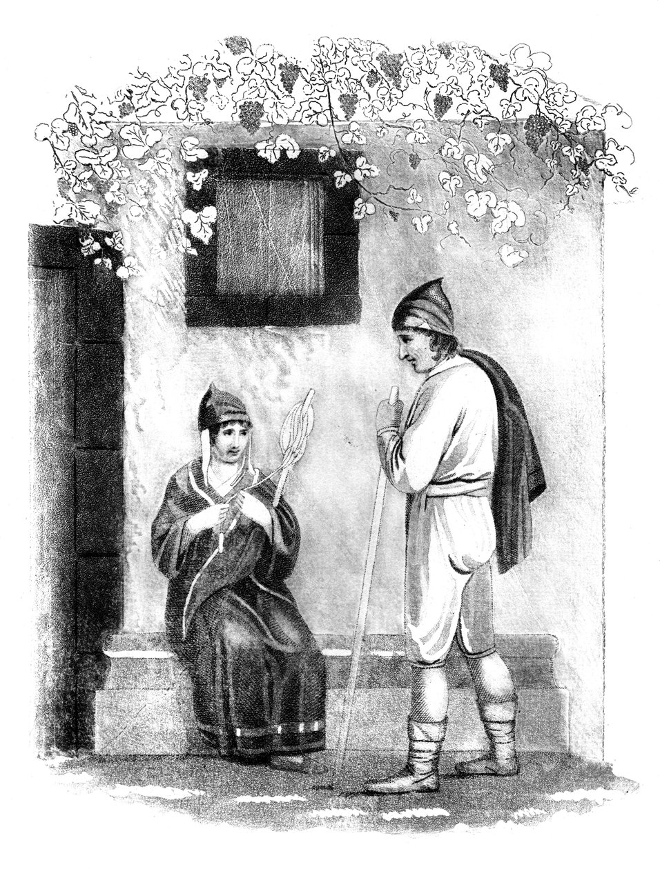 Dress of the Country People in Madeira.dani af E Mitchell