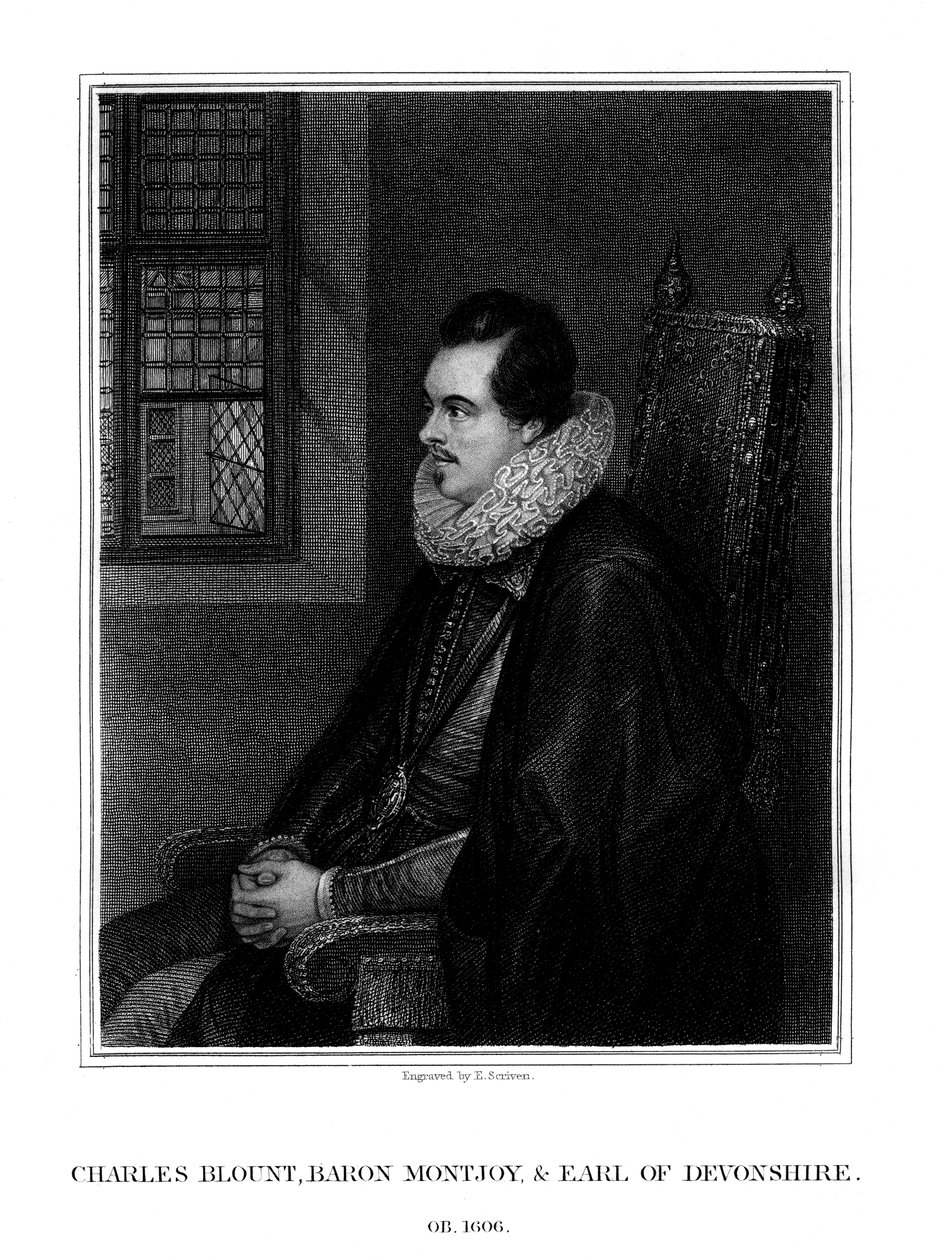 Charles Blount, 1. jarl af Devon, engelsk hofmand og soldat, 1827. af E. Scriven